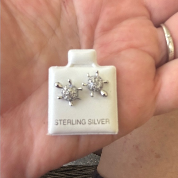 Sterling Silver Stud Earrings - Picture 5 of 5
